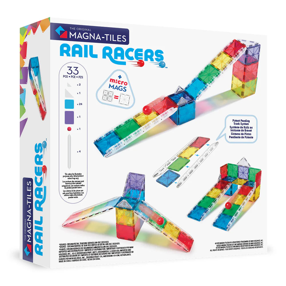 MAGNA-TILES Rail Racers 33-Piece Set