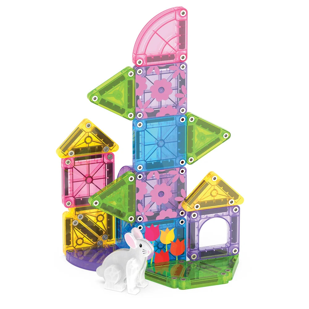 Magna-Tiles 24 Piece Spring Garden Travel Set