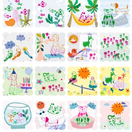 Haku Yoka Art to Go: Stamp Art – My Lovely Pets