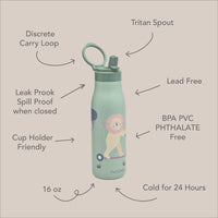 noüka Stainless Steel 16 Oz Drinking Bottle