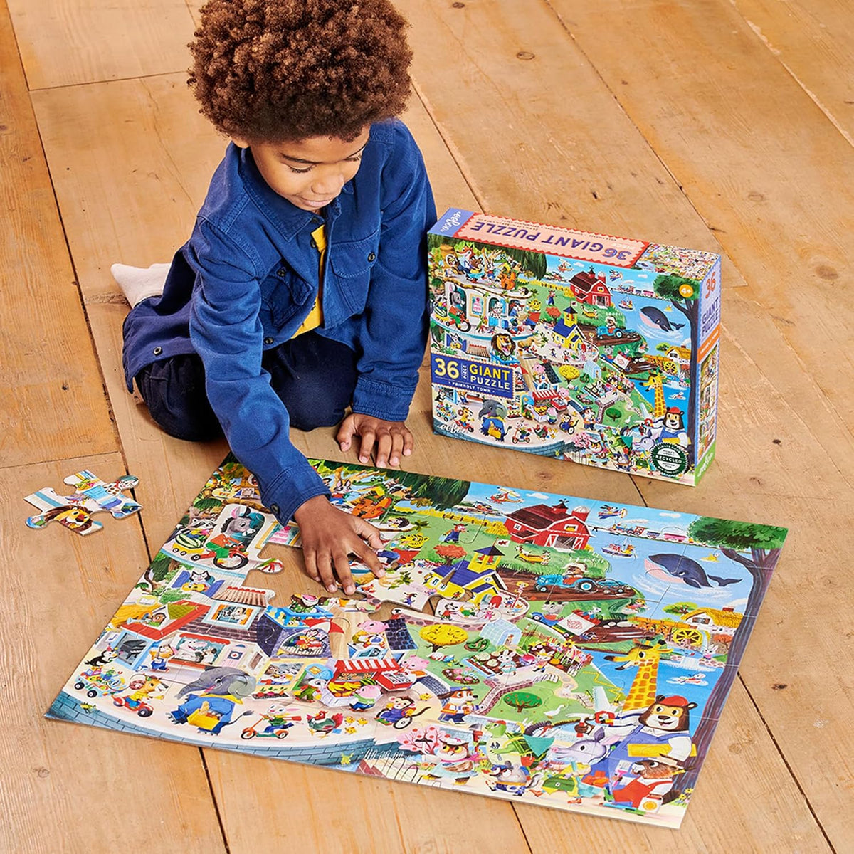 eeboo Friendly Town 36pc Giant Puzzle