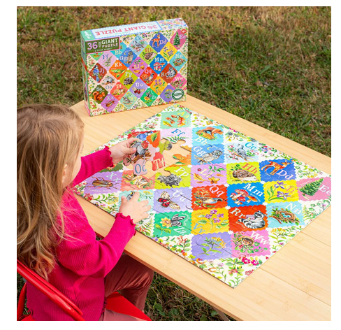 eeBoo A is for Acorn 36pcs Giant Alphabet Puzzle