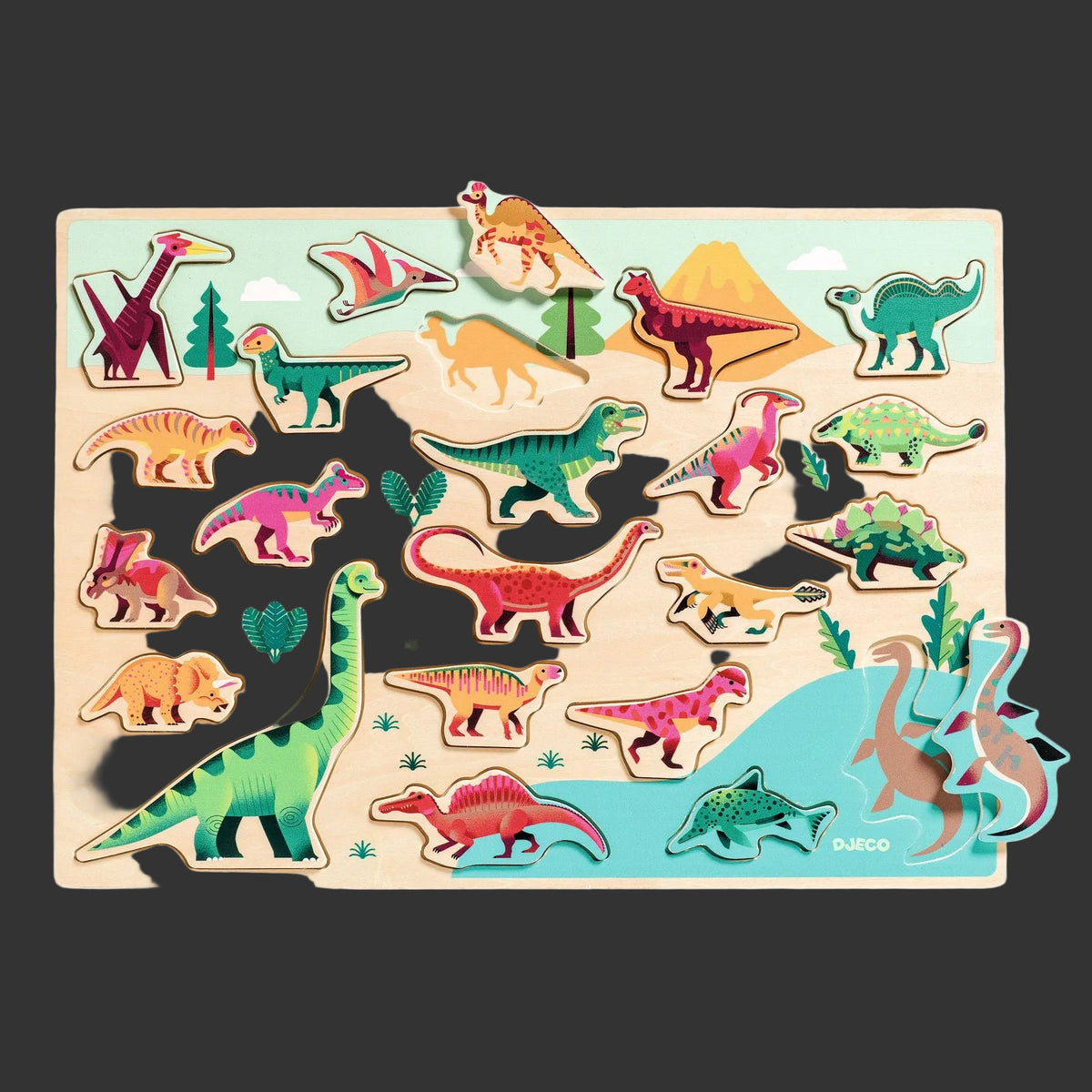 Djeco Wooden 22 Piece Puzzle Board