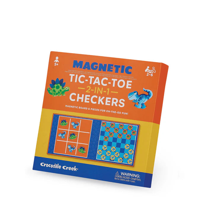 Magnetic Tic-Tac-Toe & Checkers - Dino