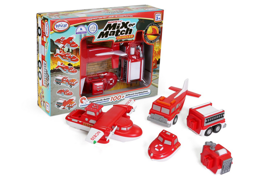Mix or Match Magnetic Fire and Rescue Vehicles
