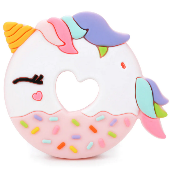 Loulou Lollipop Pink Unicorn Donut Teether