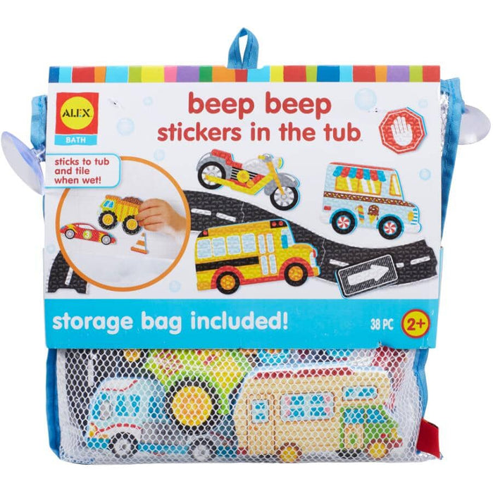 Alex Toys Bath Beep Beep Stickers in The Tub