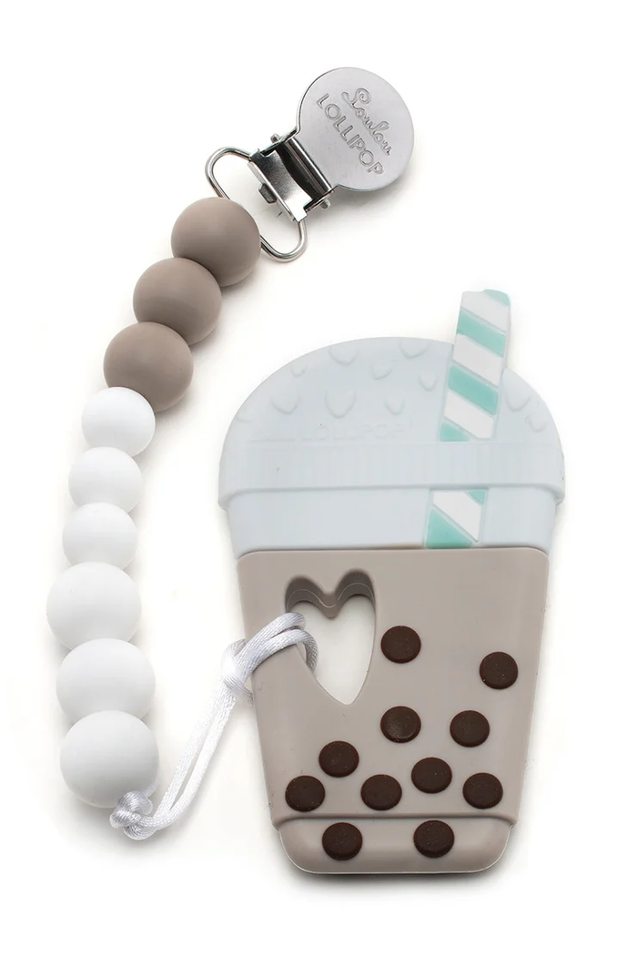 Loulou Lollipop Bubble Tea Teether Set with Clip