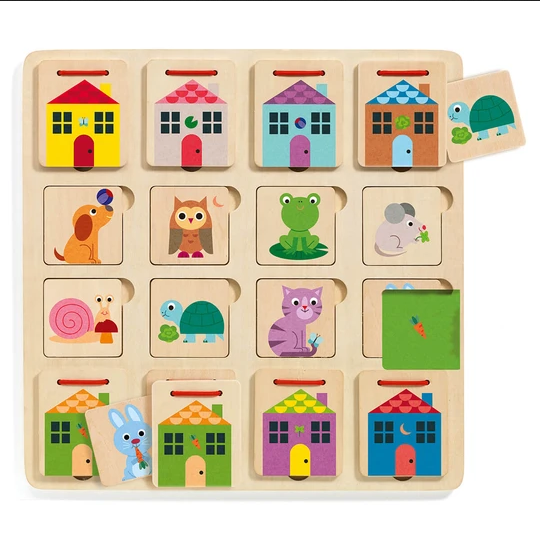 Cabanimo Hide-and-Seek Wooden Matching Game
