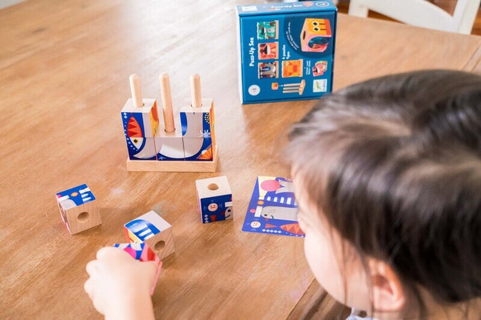 Djeco 'Puzz-Up' Sea Wooden Block Puzzle