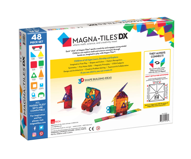 Magna Tiles DX Clear Colours 48 Piece Set