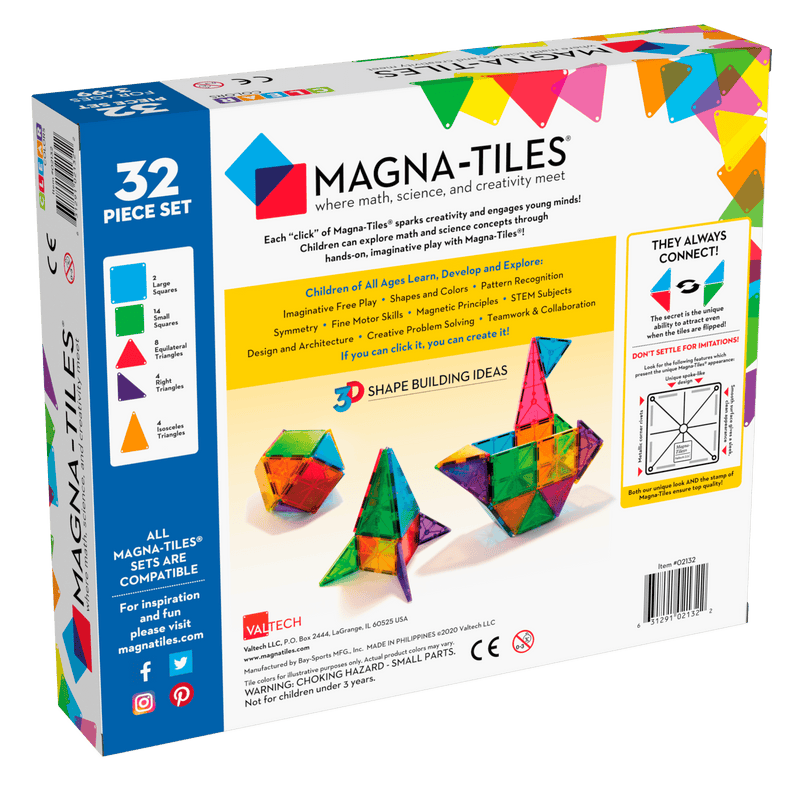 Magna Tiles Classic 32 Piece Set camelot kids