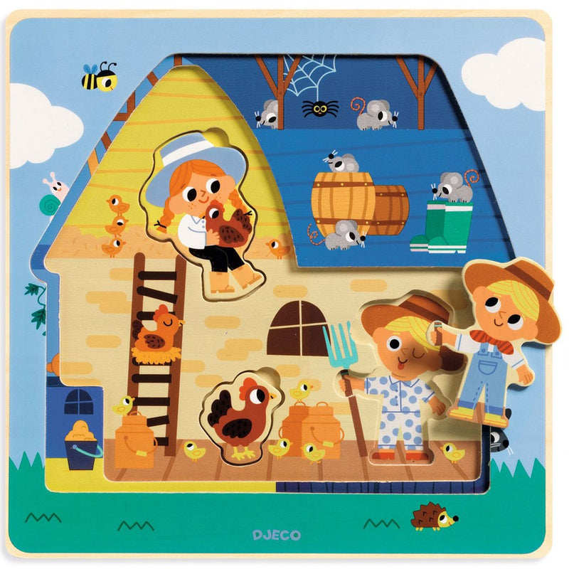 Djeco Triple-Layer Wooden Puzzles
