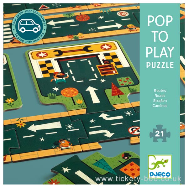 Djeco Pop to Play Roads Puzzle